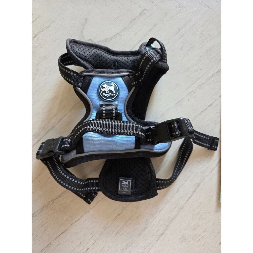 PoyPet No Pull Dog Harness XS, Reflective Vest with Front Clip & Handle
